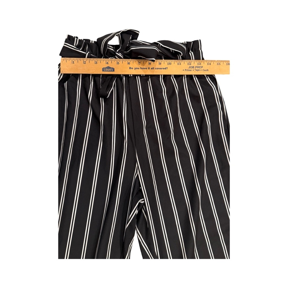 Black and White Striped Women's Pants - Picture 3 of 5